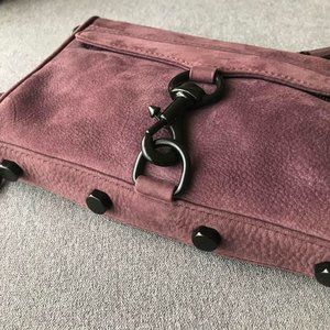 Rebecca Minkoff purple suede mini MAC crossbody